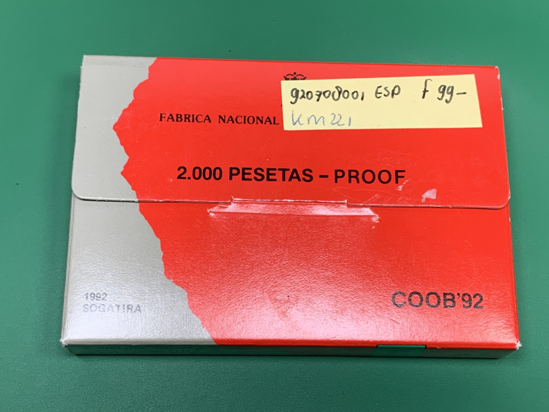 《竞宝斋》第151场-周日，周一，周四 3场 (全场包邮) 西班牙1992年 巴塞罗那奥运拔河 2000比塞塔精制大银币 红壳少见