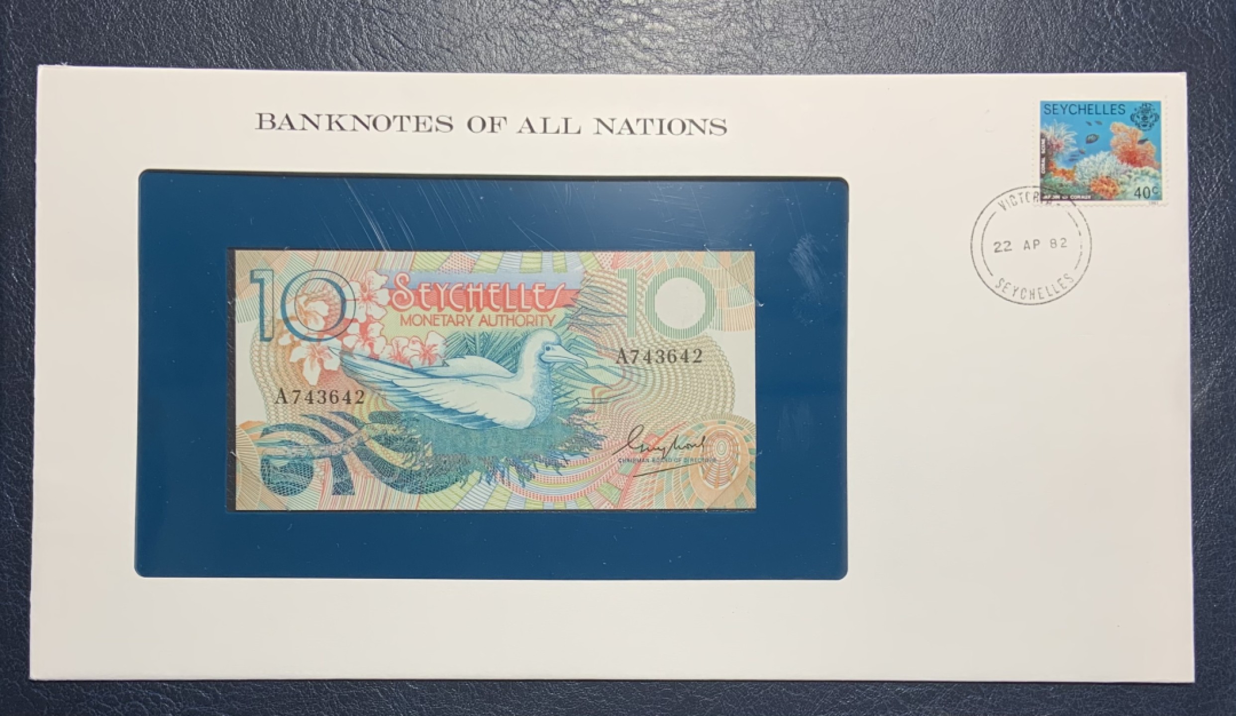 收藏联盟Quantum Auction 第248期拍卖 塞舌尔1979年10卢比富兰克林邮币封 品相UNC 首发A冠
