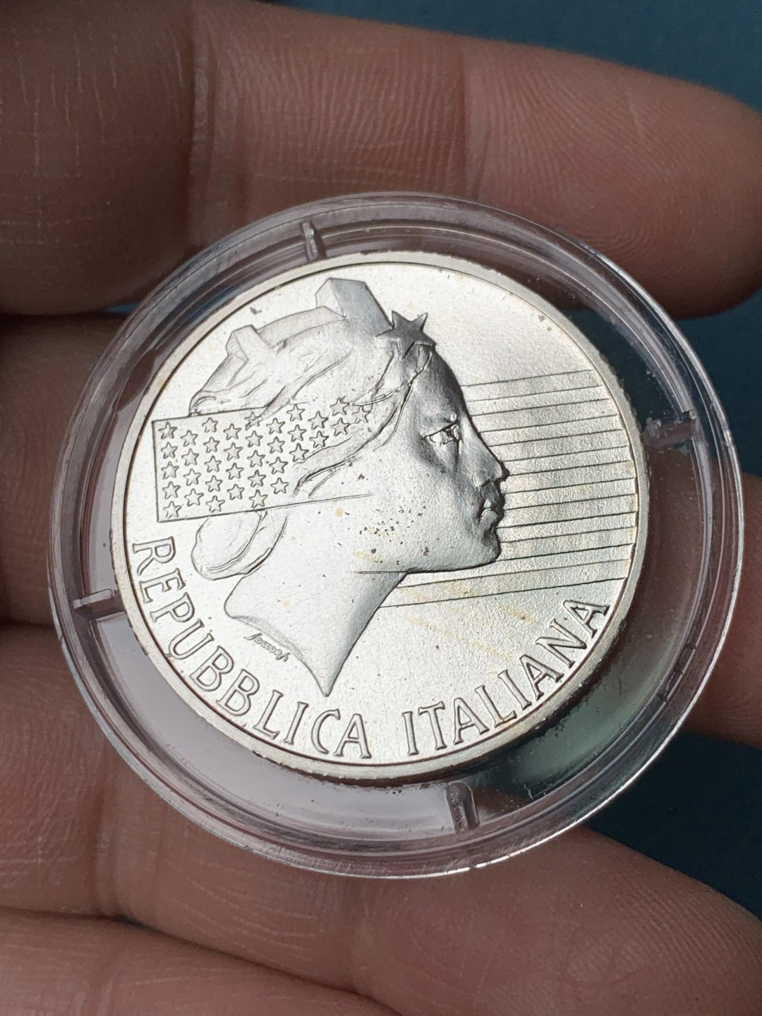 《竞宝斋》第151场-周日，周一，周四 3场 (全场包邮) 原盒 意大利1994年 世界杯10000里拉大银币