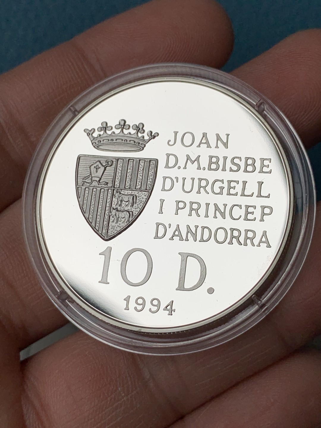 《竞宝斋》第151场-周日，周一，周四 3场 (全场包邮) 原盒 安道尔1996年 自行车赛 10第纳尔精制大银币