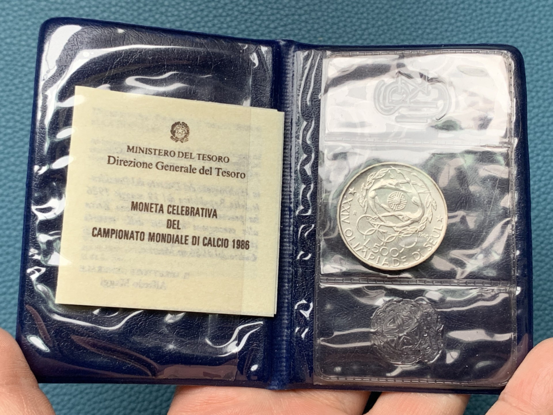 《竞宝斋》第151场-周日，周一，周四 3场 (全场包邮) 意大利1988年 奥运纪念 500里拉银币