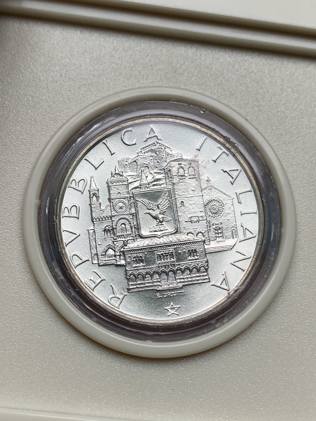 《竞宝斋》第151场-周日，周一，周四 3场 (全场包邮) 意大利1985年 双地球500里拉银币