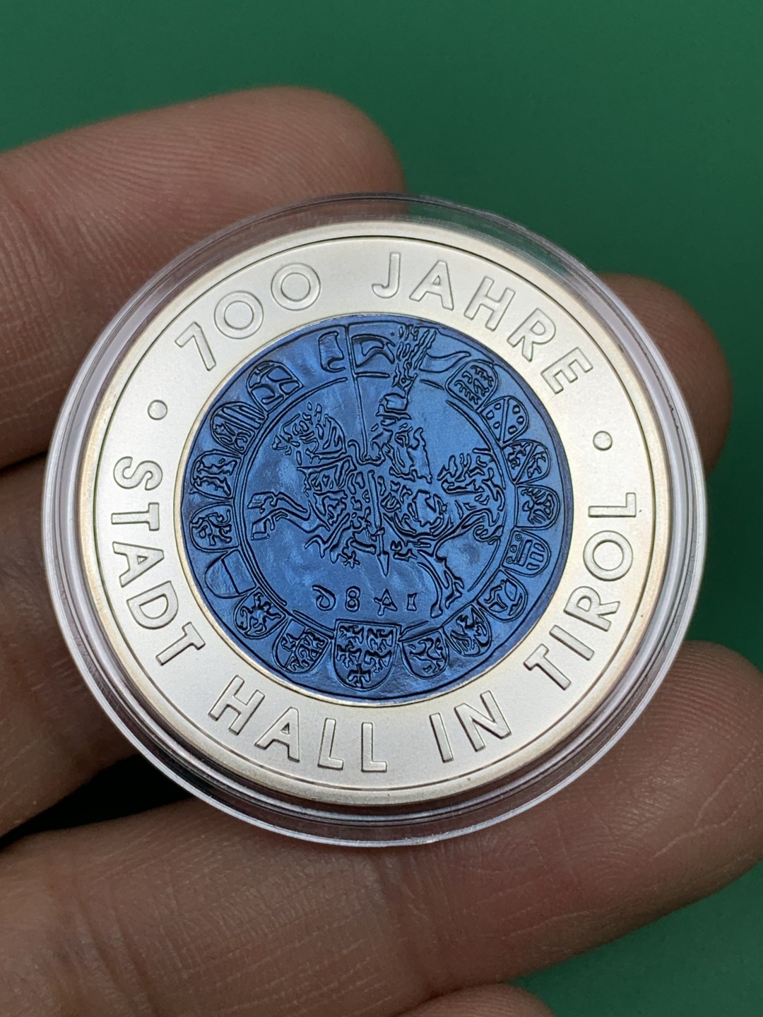 《竞宝斋》第151场-周日，周一，周四 3场 (全场包邮) 原盒证书 奥地利2003年 铌双色纪念币25欧元 非常稀少