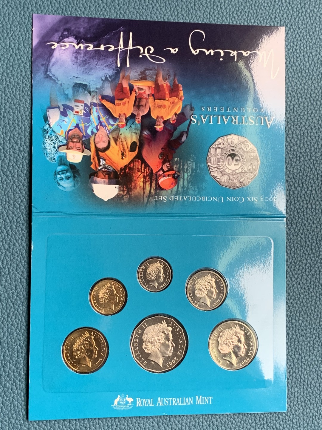 《竞宝斋》第151场-周日，周一，周四 3场 (全场包邮) 卡装 澳大利亚2003年 不同面值六枚套  少见