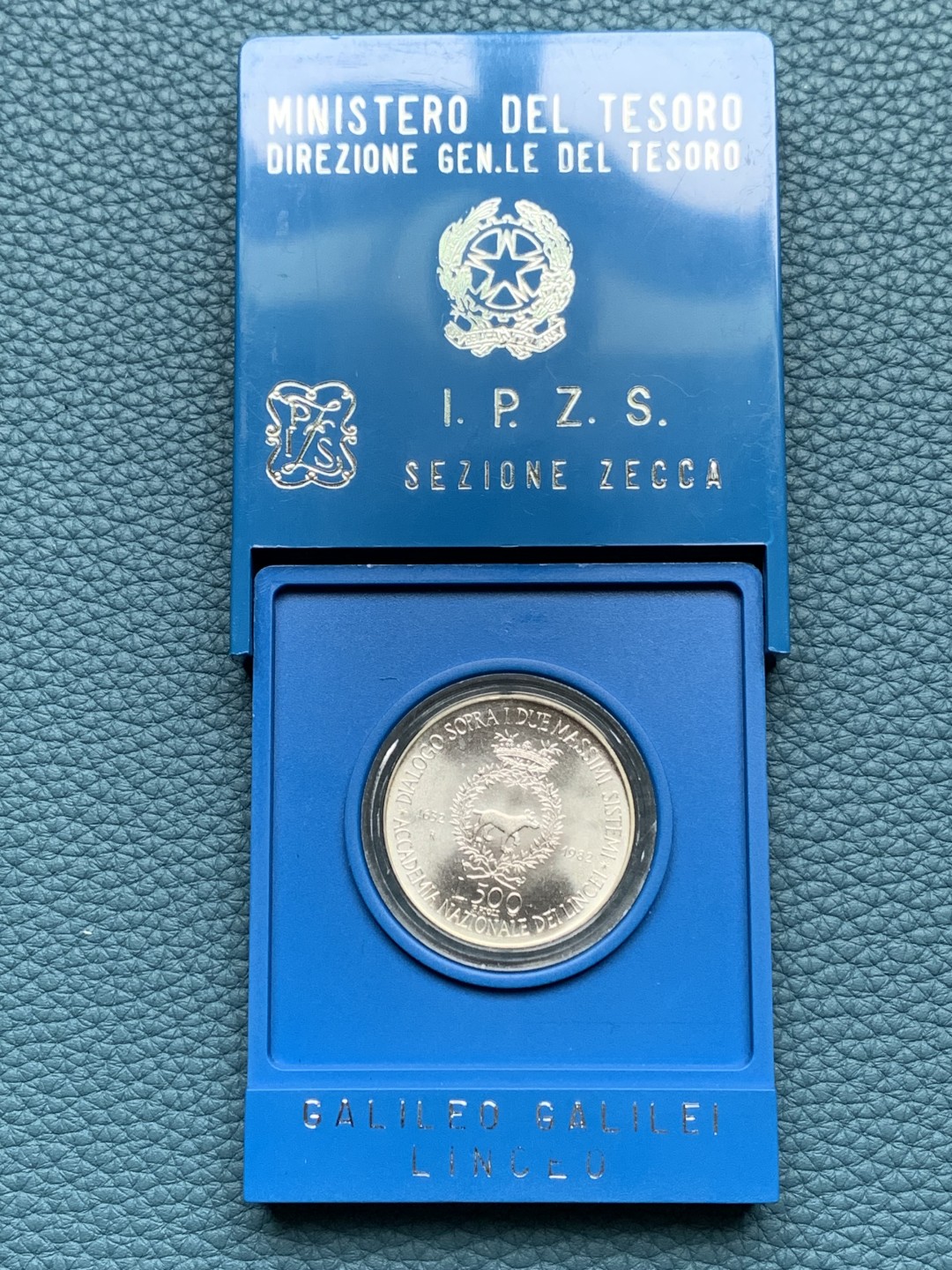 《竞宝斋》第151场-周日，周一，周四 3场 (全场包邮) 意大利1982年 著名人物纪念 500里拉银币