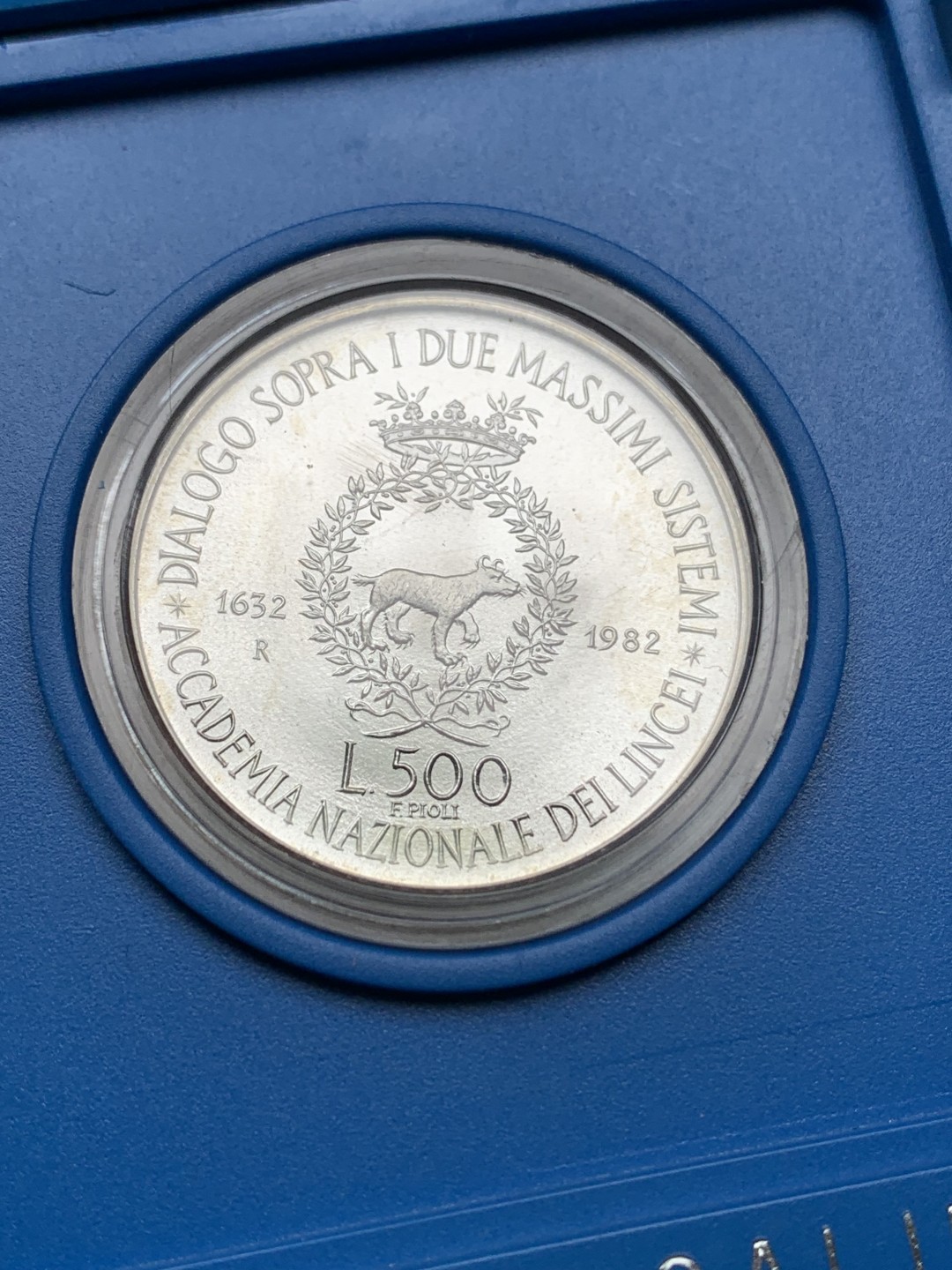 《竞宝斋》第151场-周日，周一，周四 3场 (全场包邮) 意大利1982年 著名人物纪念 500里拉银币