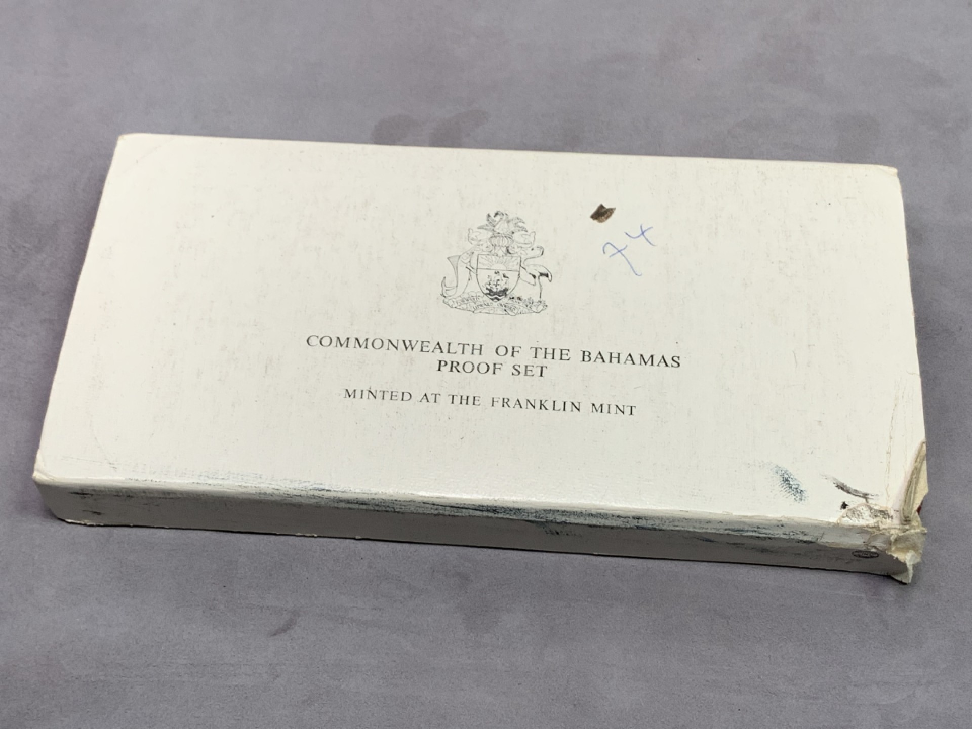 《竞宝斋》第151场-周日，周一，周四 3场 (全场包邮) 原盒 巴哈马1974年 九枚套精制币 其中50分/1元/2元/5元都是银币