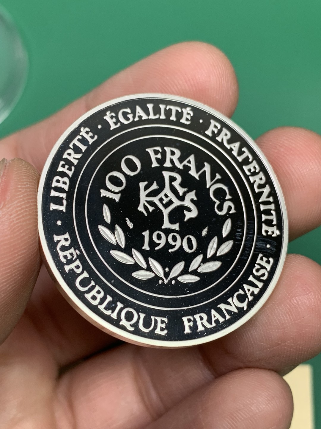 《竞宝斋》第151场-周日，周一，周四 3场 (全场包邮) 法国1990年 100法郎 精制大银币