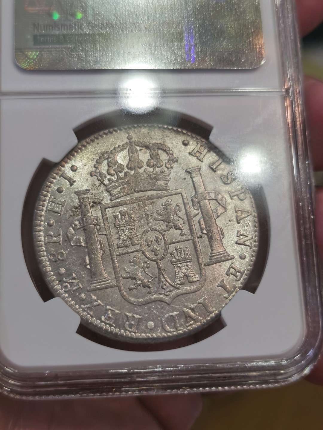 博洋堂世界钱币拍卖第022期（全场包邮） NGC MS61 西属墨西哥1811年斐迪南七世双柱 MO HJ 8里亚尔 过渡版中少见年份 收藏不容错过