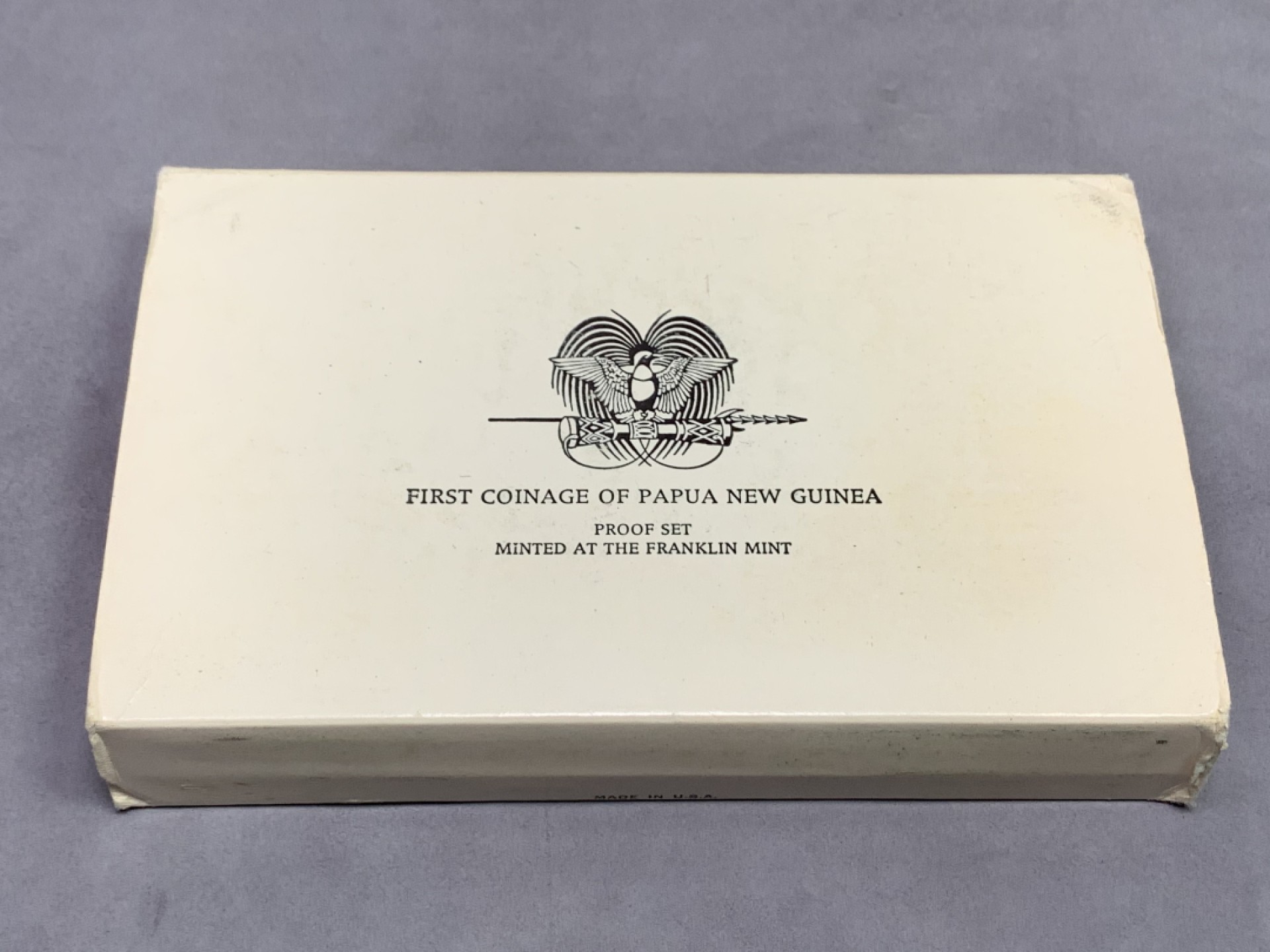 《竞宝斋》第151场-周日，周一，周四 3场 (全场包邮) 原盒 巴布亚新几内亚 1975年 八枚套 其中5和10元是大银币