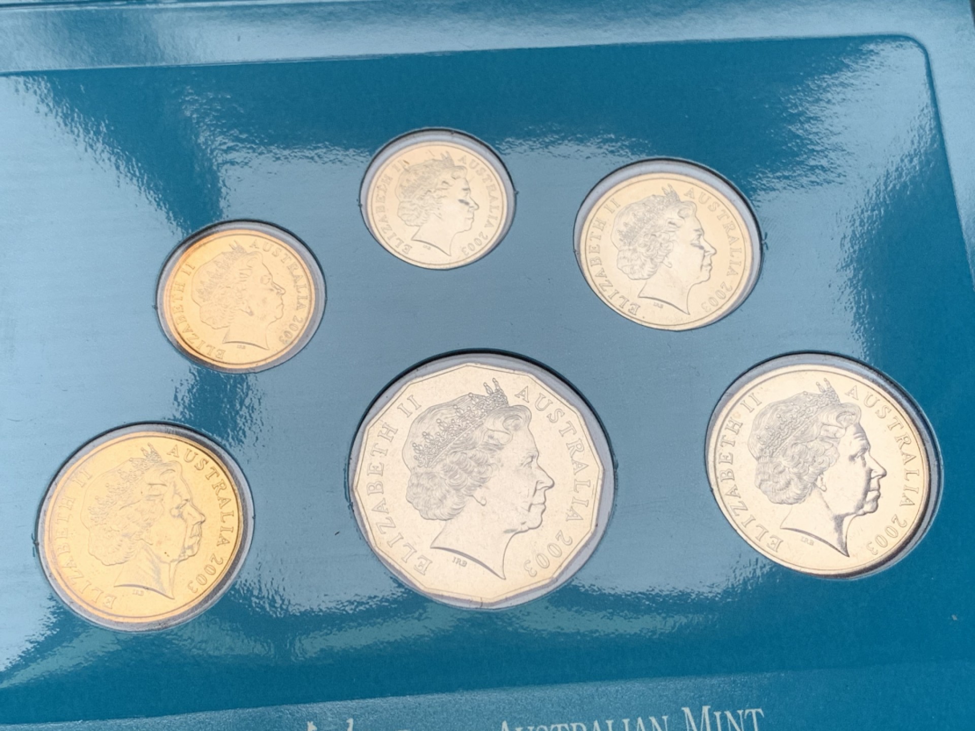 《竞宝斋》第151场-周日，周一，周四 3场 (全场包邮) 卡装 澳大利亚2003年 不同面值六枚套  少见