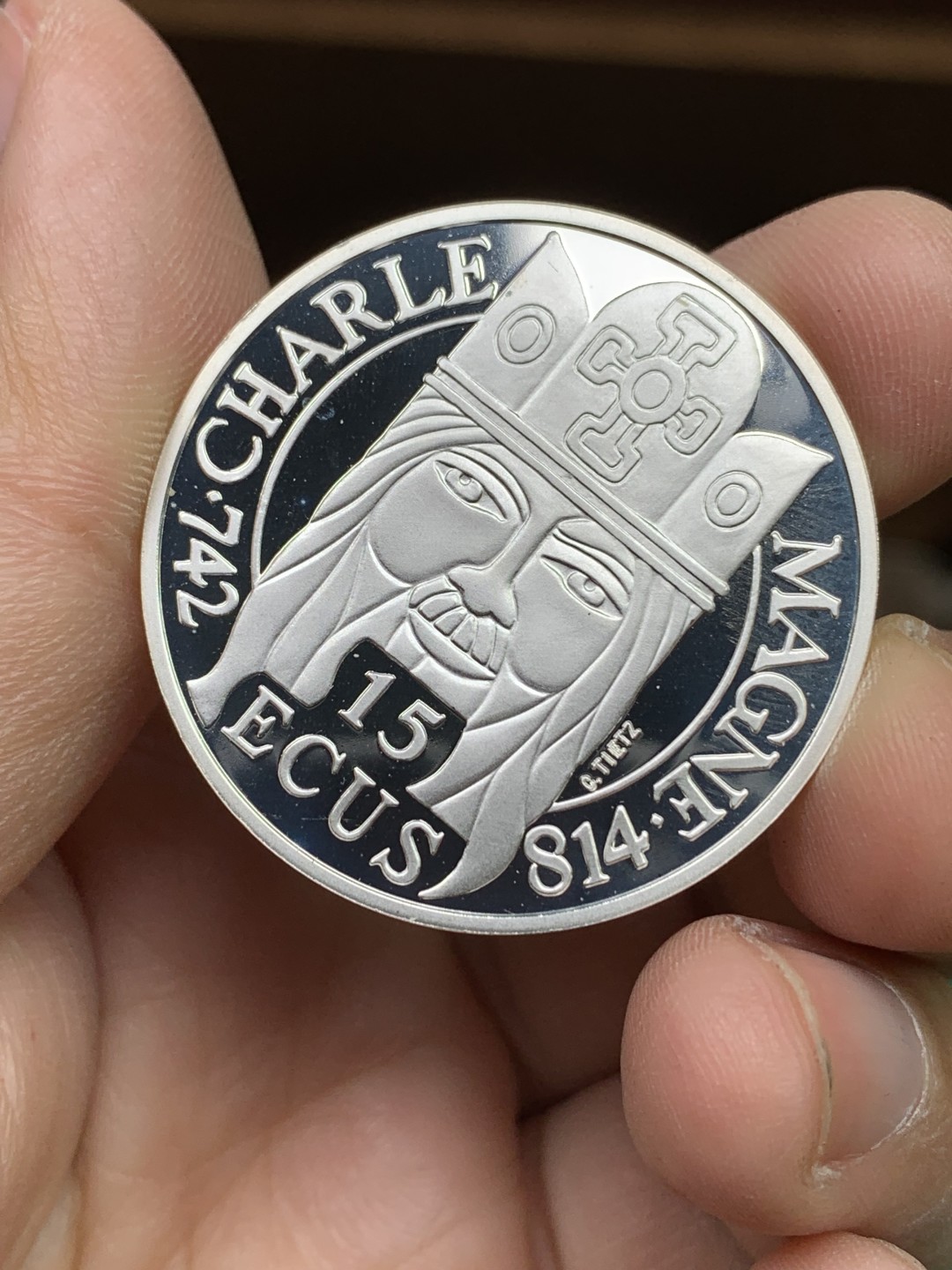 《竞宝斋》第151场-周日，周一，周四 3场 (全场包邮) 法国1990年 100法郎 精制大银币