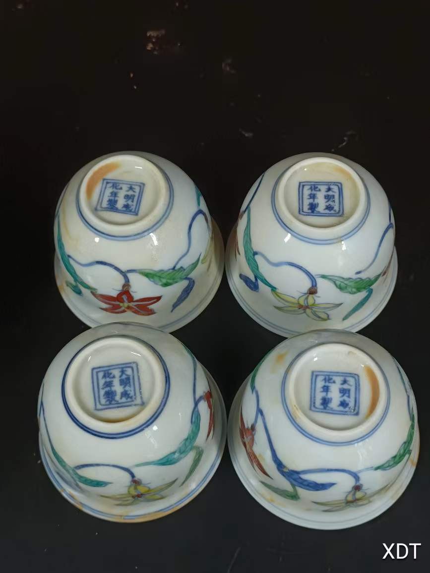 珍藏●大明成化年制薄胎斗彩茶具一套 ②② 珍藏●大明成化年制薄胎斗彩茶具一套 ②②