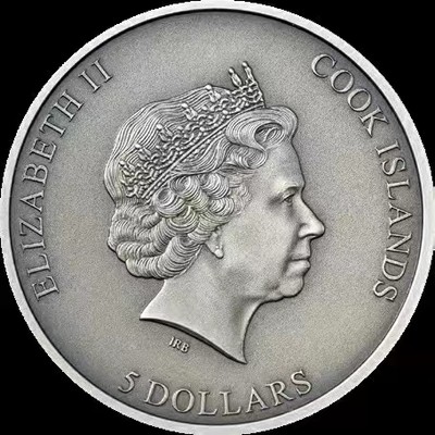 【币将精彩】世界钱币拍卖拍卖（2026-4-22） 库克2021年太空陨石仿古镶嵌银币