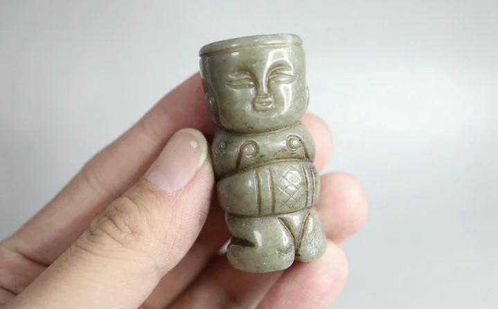 ｜冷门出品｜精选专拍·第贰拾玖场· 和田玉 立体工人物的黑沁手把件