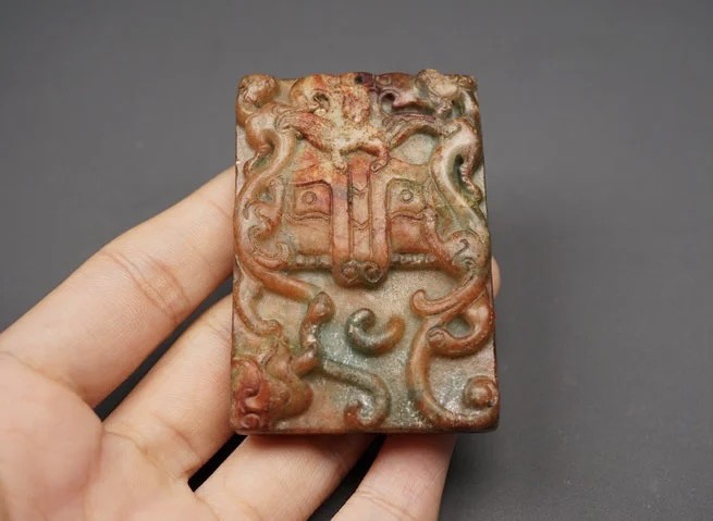 ｜冷门出品｜精选专拍·第贰拾玖场· 明清工 地方玉 螭龙纹带板佩饰