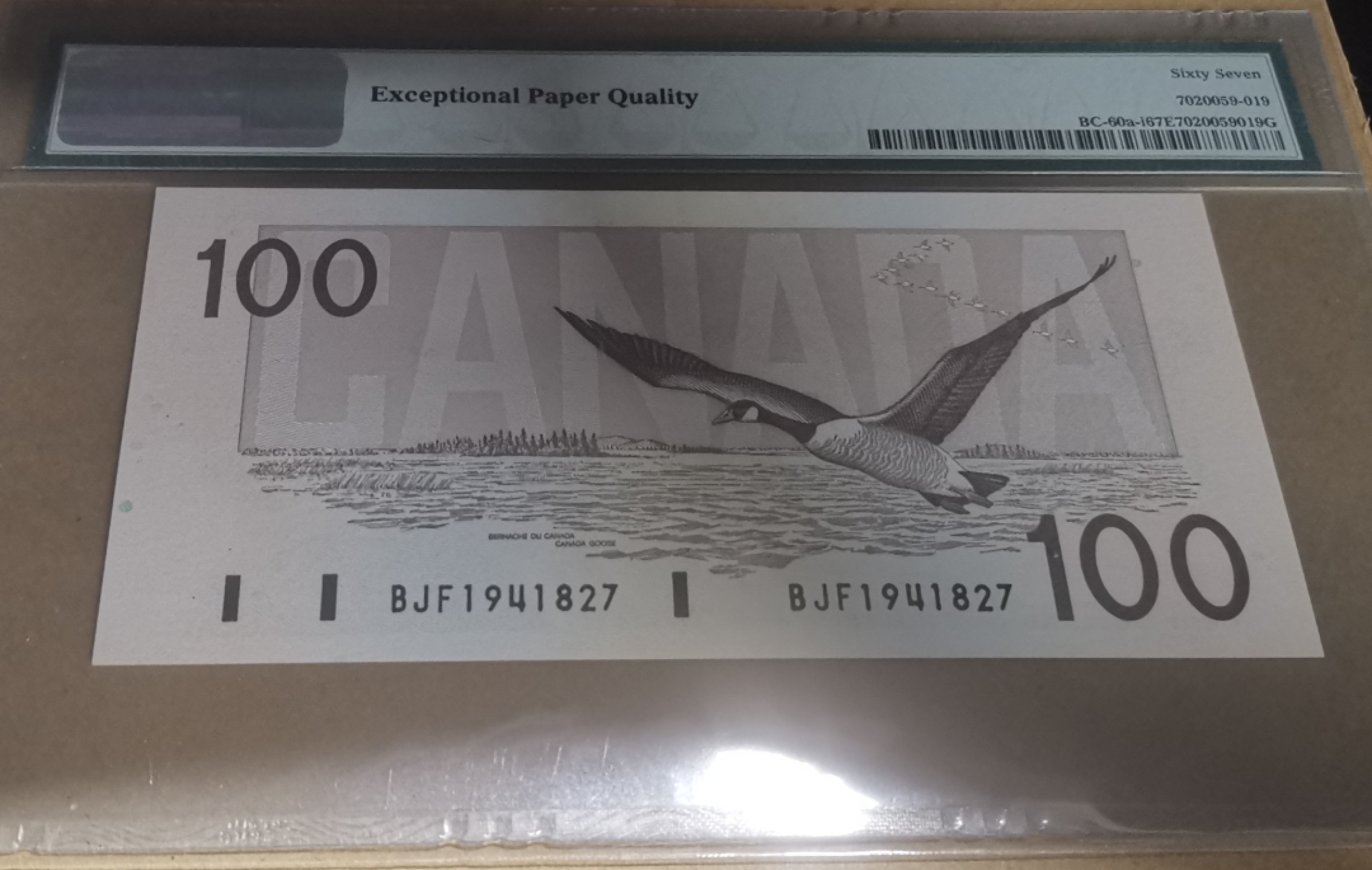 《张总收藏》97期——外币百拍 加拿大1988年初版100元PMG67E冠军分  一代壳严评 老版本漂亮