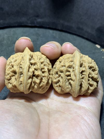 仅此一对，精美霞云岭狮子头文玩核桃麻核桃一对！ - 仅此一对，精美霞云岭狮子头文玩核桃麻核桃一对！