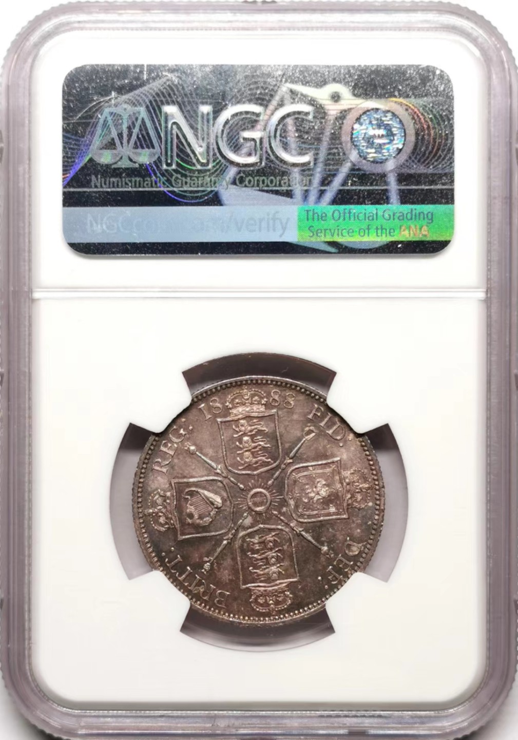 凡希社世界钱币微拍第二百三十五期 1888英国老维高冠佛罗林NGC-MS64