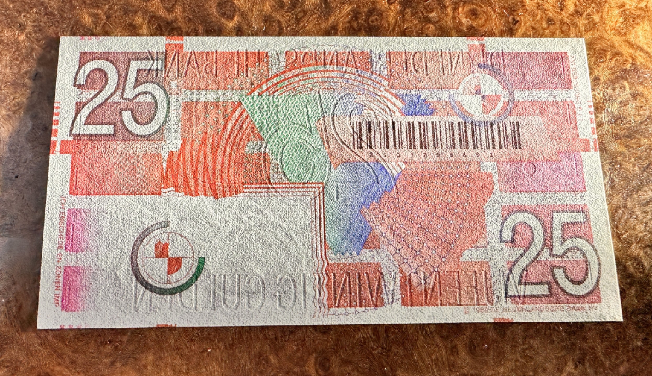 Chase Auction 第21期 - - 外钞、民国钞和人民币混合场！ 荷兰25盾，齿轮版，unc，品相如图！