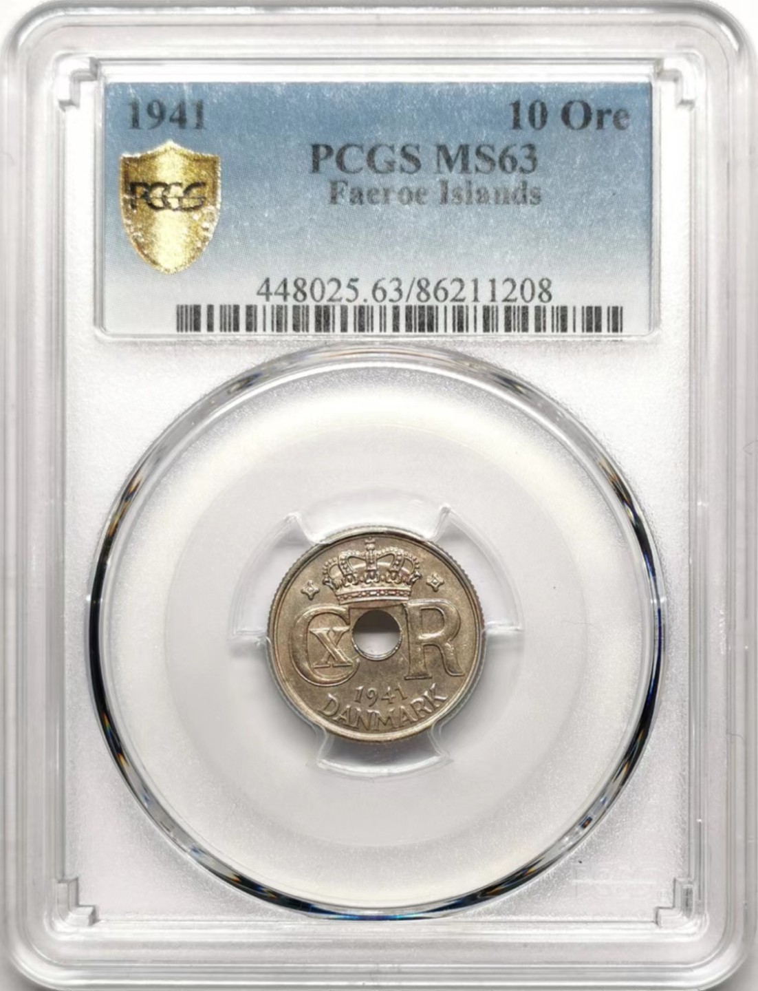 凡希社世界钱币微拍第二百三十五期 1941法罗群岛10欧尔PCGS-MS63