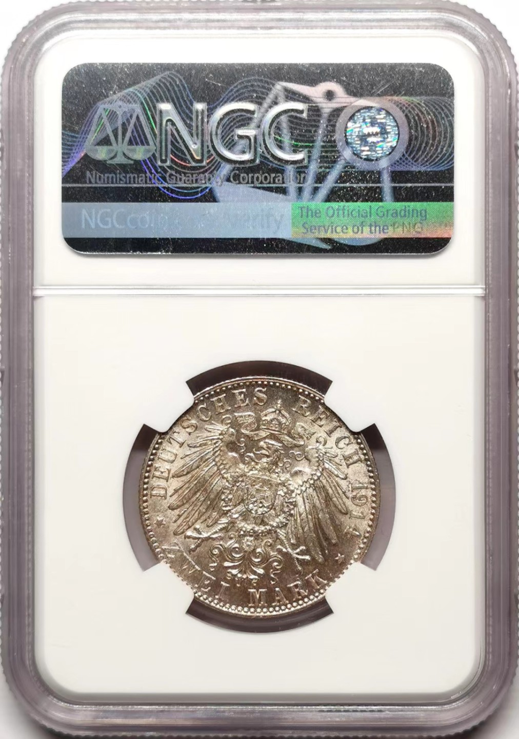 凡希社世界钱币微拍第二百三十五期 1914巴伐利亚2马克NGC-MS62