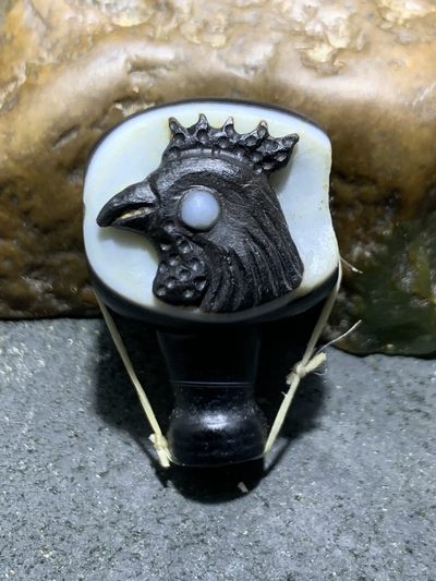 精品药师玛瑙雕刻雄鸡三通佛头一套， - 精品药师玛瑙雕刻雄鸡三通佛头一套，