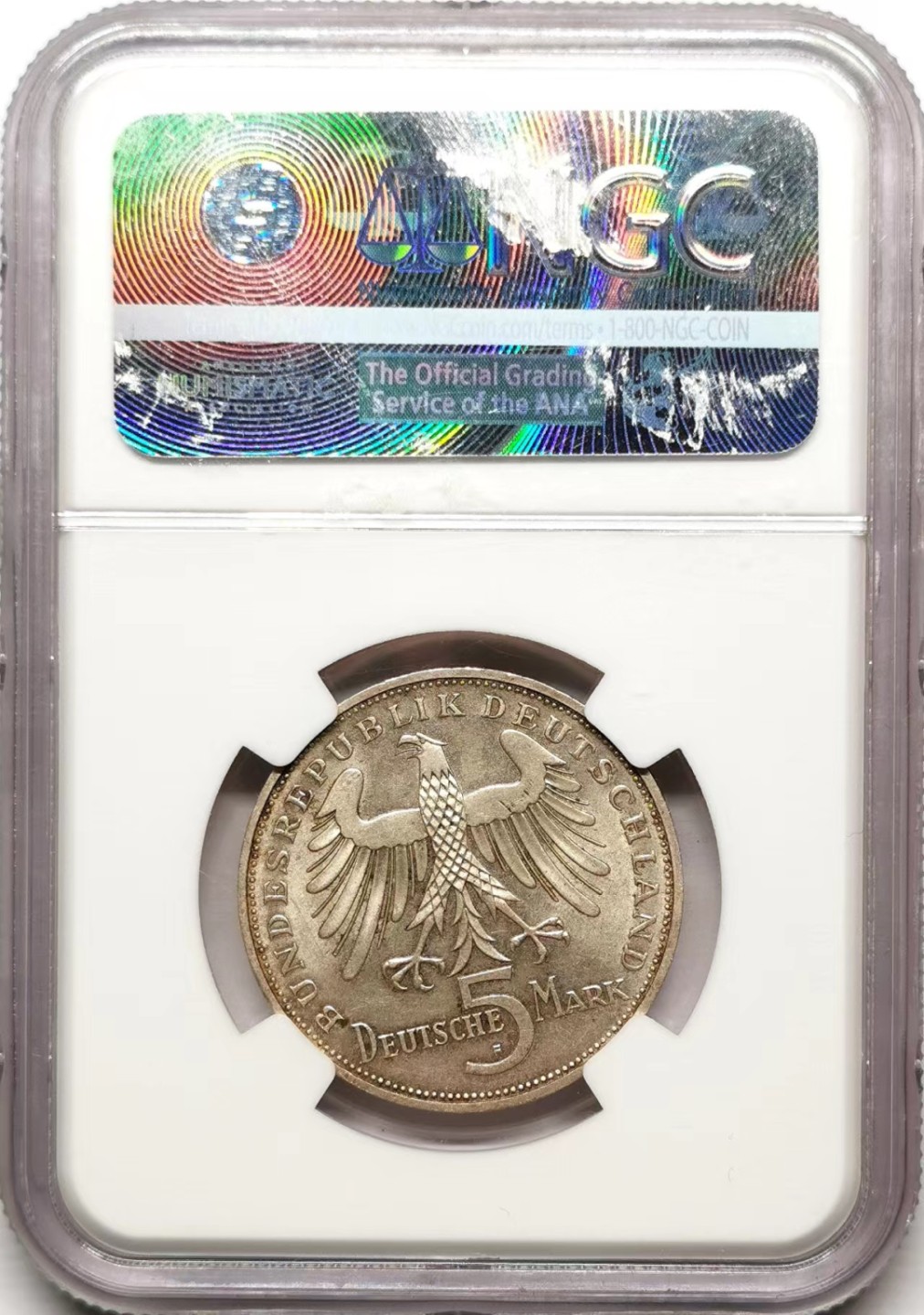 凡希社世界钱币微拍第二百三十五期 1955联邦德国席勒5马克NGC-MS63