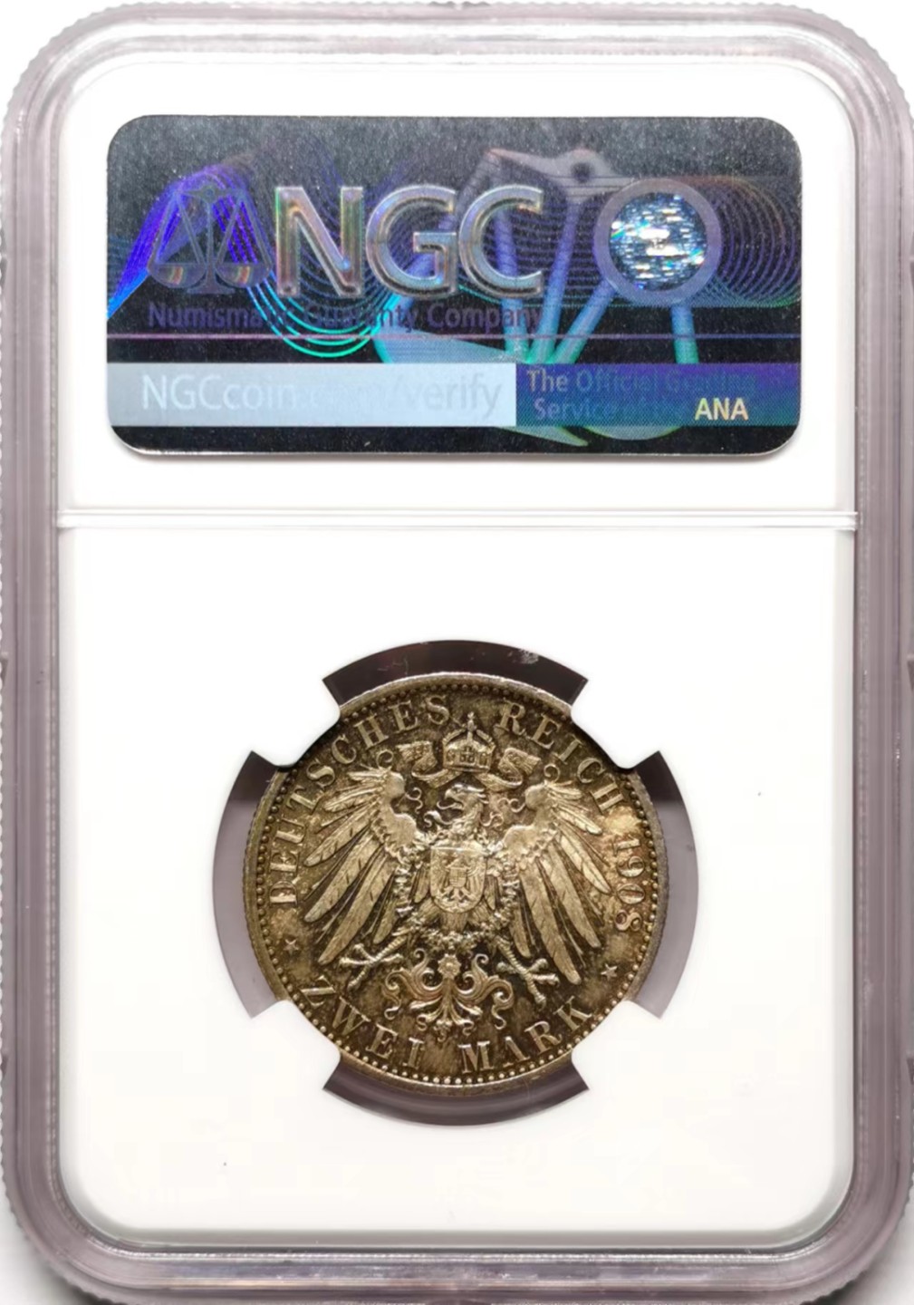 凡希社世界钱币微拍第二百三十五期 1908萨克森魏玛2马克NGC-MS65包浆迷人！