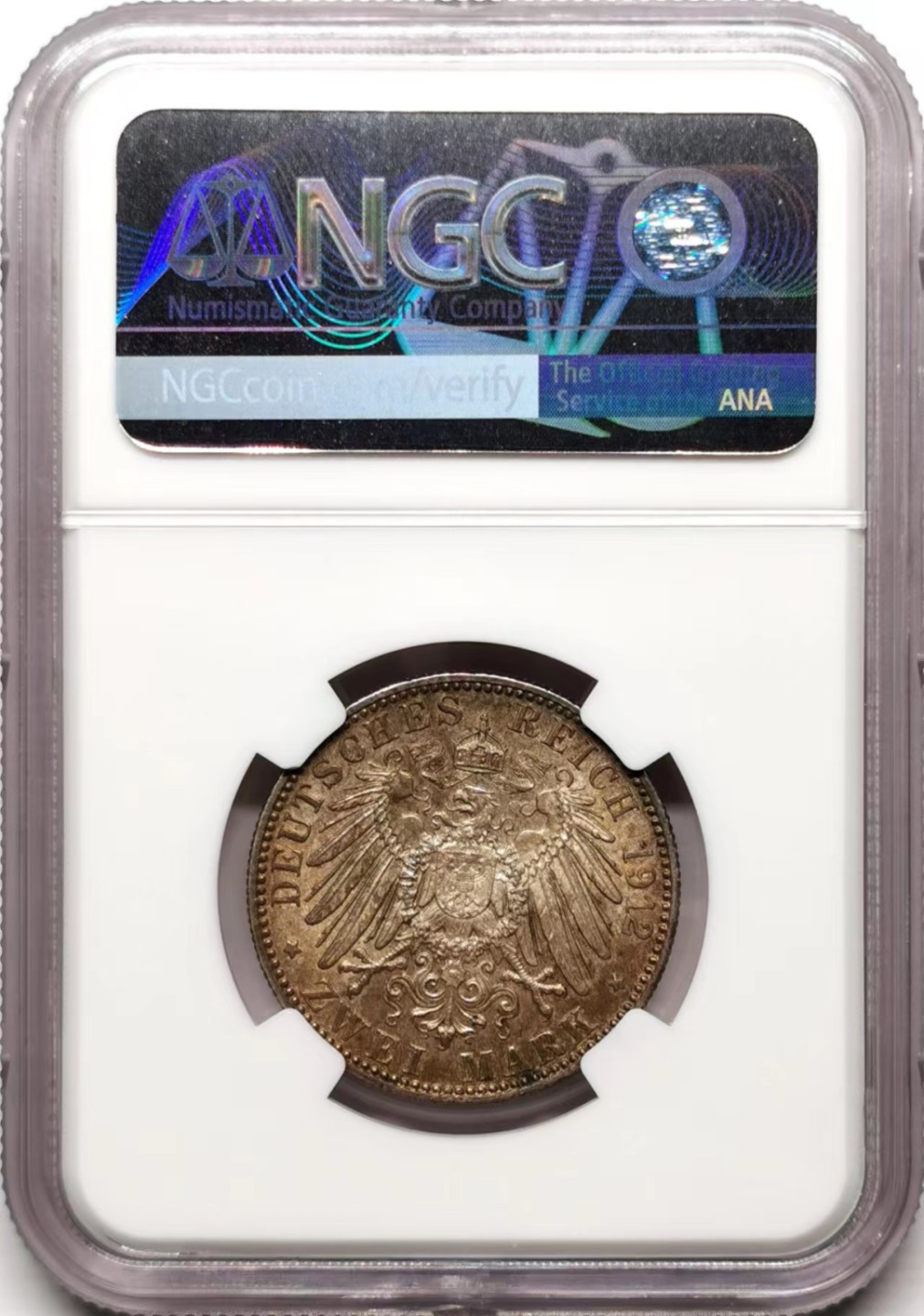 凡希社世界钱币微拍第二百三十五期 1912巴伐利亚2马克NGC-MS64