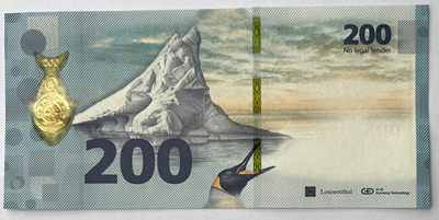 2023第15场（总第114期）：精品塑料钞、测试钞综合场 - 路易森塔尔 Varifeye®️C.C “企鹅”200面值测试钞UNC