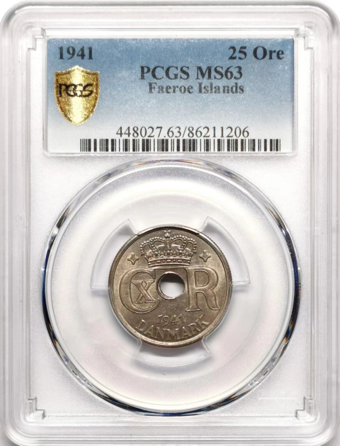 凡希社世界钱币微拍第二百三十五期 1941法罗群岛25欧尔PCGS-MS63