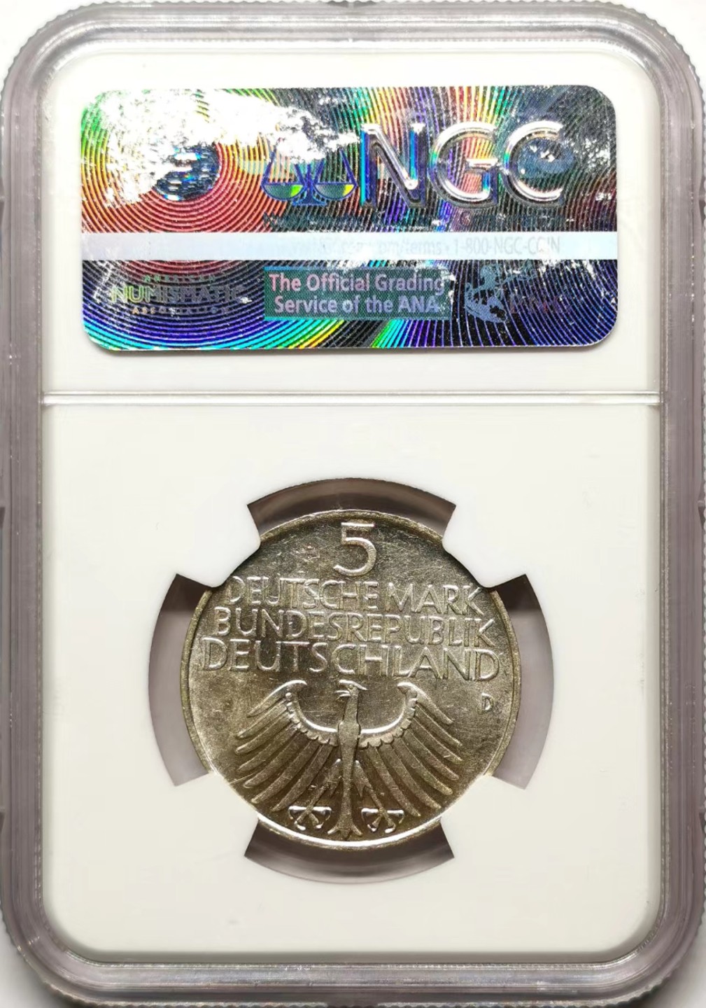 凡希社世界钱币微拍第二百三十五期 荐！1952联邦德国纽伦堡博物馆5马克纪念银币NGC-MS64