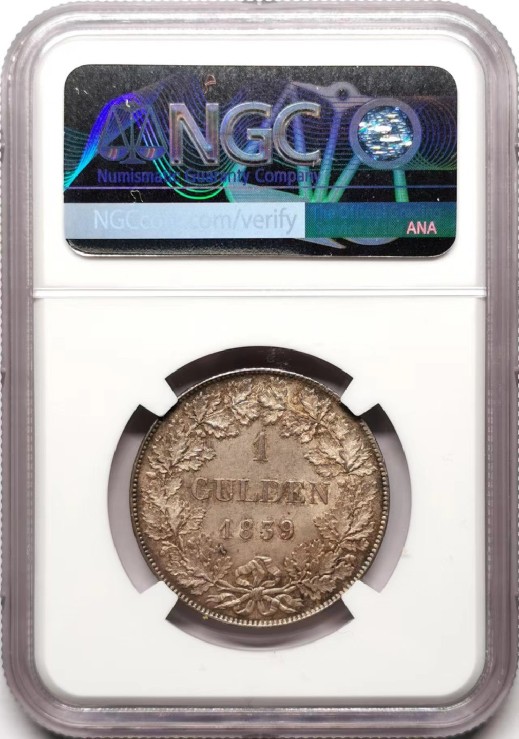 凡希社世界钱币微拍第二百三十五期 1839符腾堡1盾银币NGC-MS63