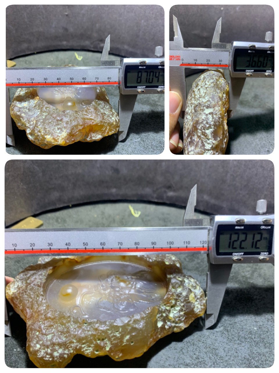 精美天然原皮玛瑙原石雕刻龙戏珠摆件，把件一个