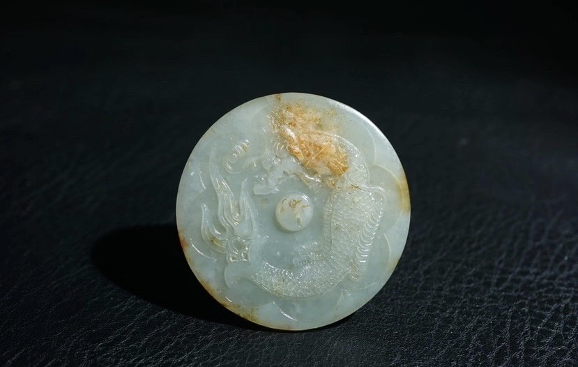 ｜冷门出品｜精选专拍·第叁拾壹场· 明清工老和田玉龙鱼玉镜把件