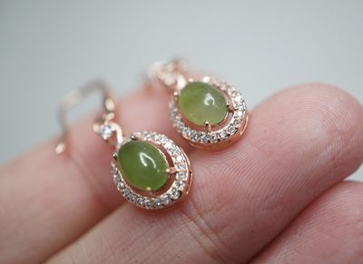 玉石翡翠玛瑙｜拍卖专场 和田玉一对耳饰配饰