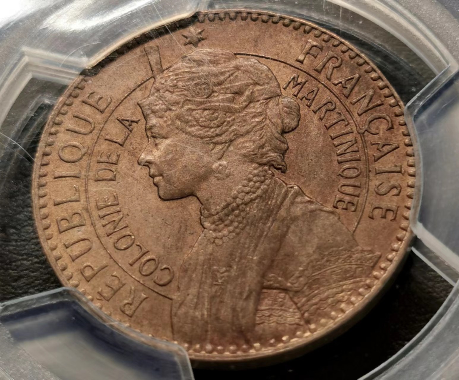 凡希社世界钱币微拍第二百三十五期 荐！1897法属马提尼克1法郎PCGS-MS62