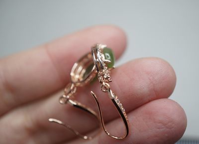 玉石翡翠玛瑙｜拍卖专场 和田玉一对耳饰配饰