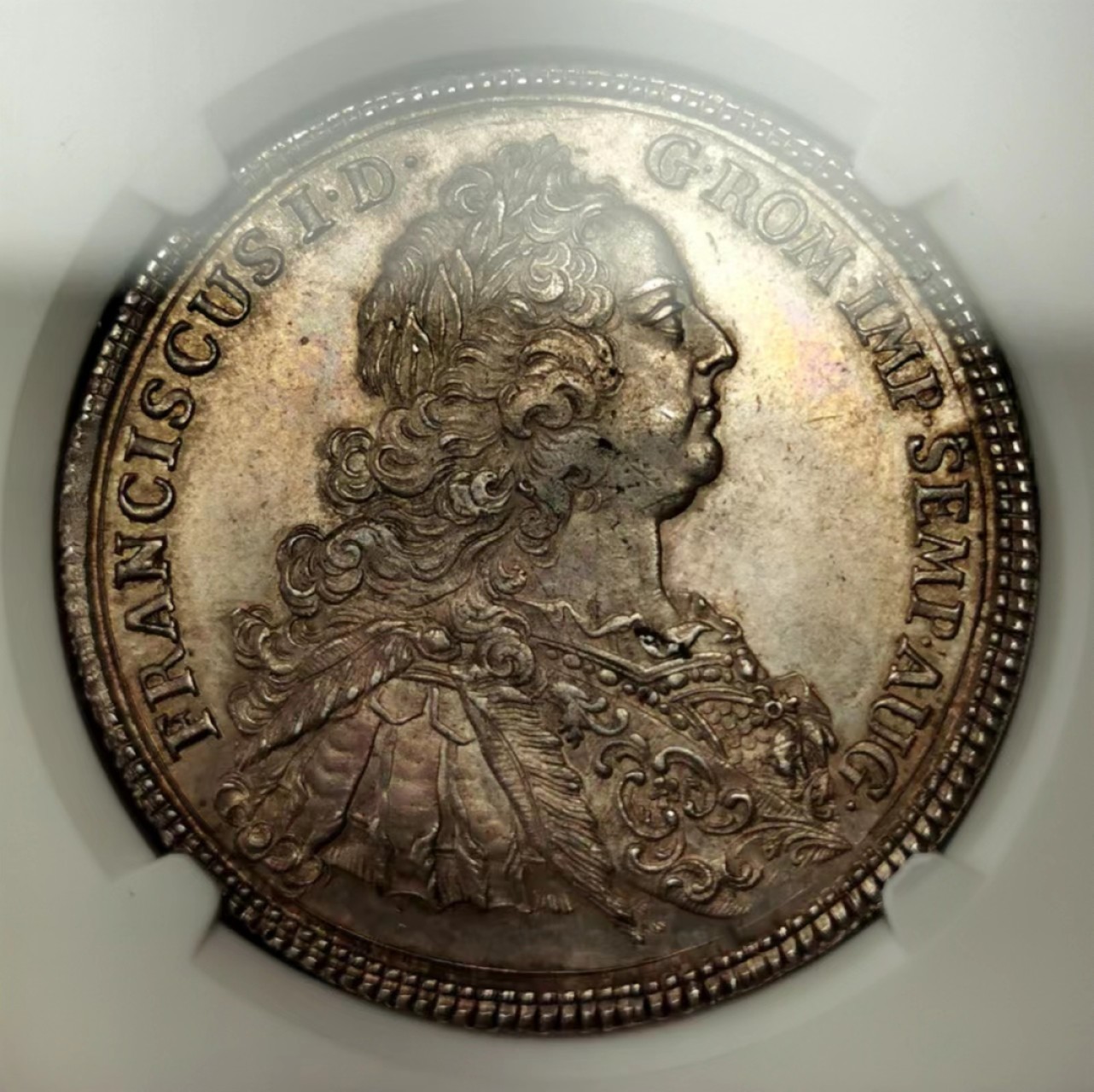 凡希社世界钱币微拍第二百三十五期 荐！1760奥格斯堡双头鹰泰勒大银NGC-MS62