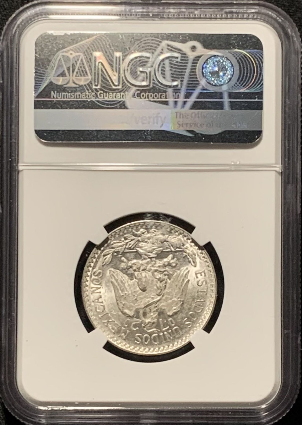 紫瑗钱币——第262期拍卖 墨西哥 1945年 M版 鹰洋 50分 银币 NGC MS64