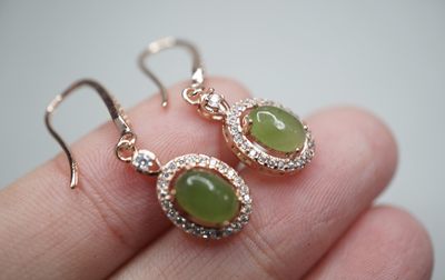 玉石翡翠玛瑙｜拍卖专场 和田玉一对耳饰配饰