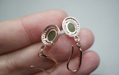 玉石翡翠玛瑙｜拍卖专场 和田玉一对耳饰配饰