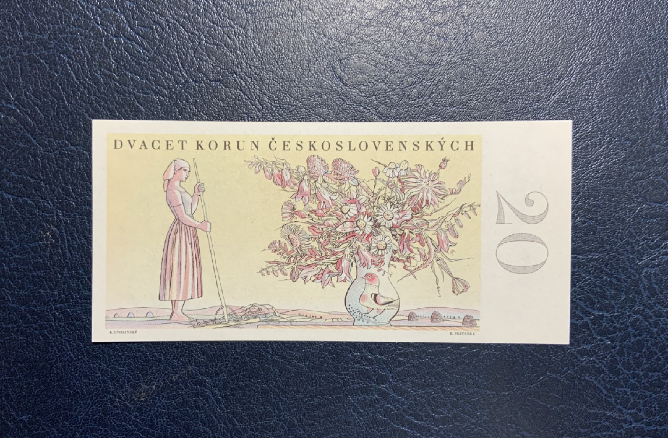 收藏联盟Quantum Auction 第249期拍卖  捷克斯洛伐克1949年20克朗 品相UNC a版 花冠女孩