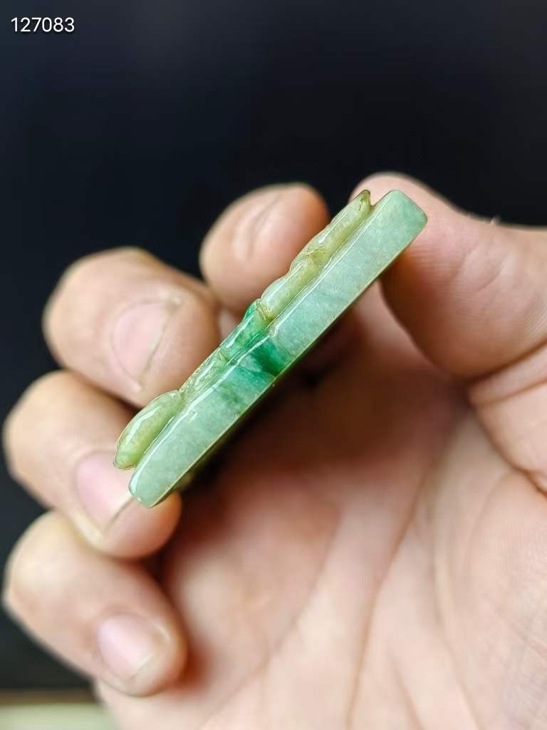 明代 翡翠一束清廉牌子