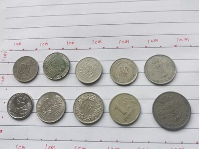 综合藏品场.喜欢出价就得！无套路无托.诚信惠友交友！自动快拍. 硬币10枚原生态无任何人为处理.编号230006实图拍摄.