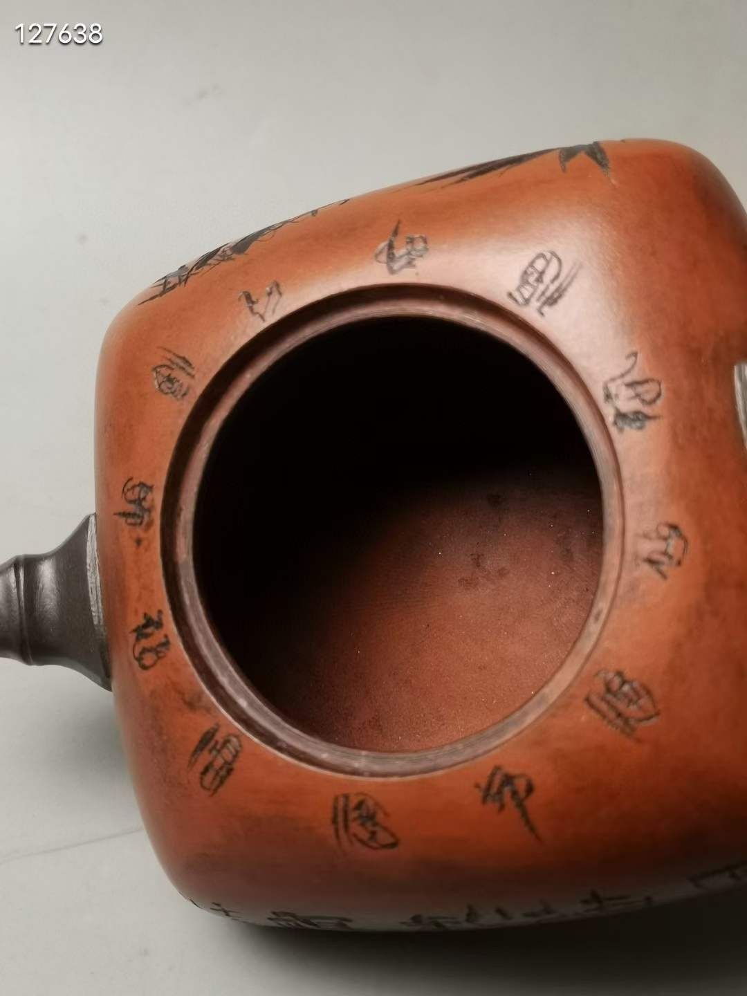 精品紫砂壶顾景舟作品【厚德载福 竹韵】原矿朱泥砂料制成 手工精制 多孔注水 出水流畅