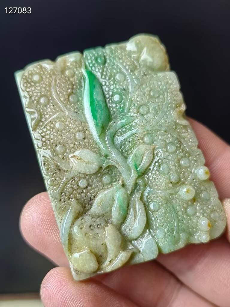 明代 翡翠一束清廉牌子