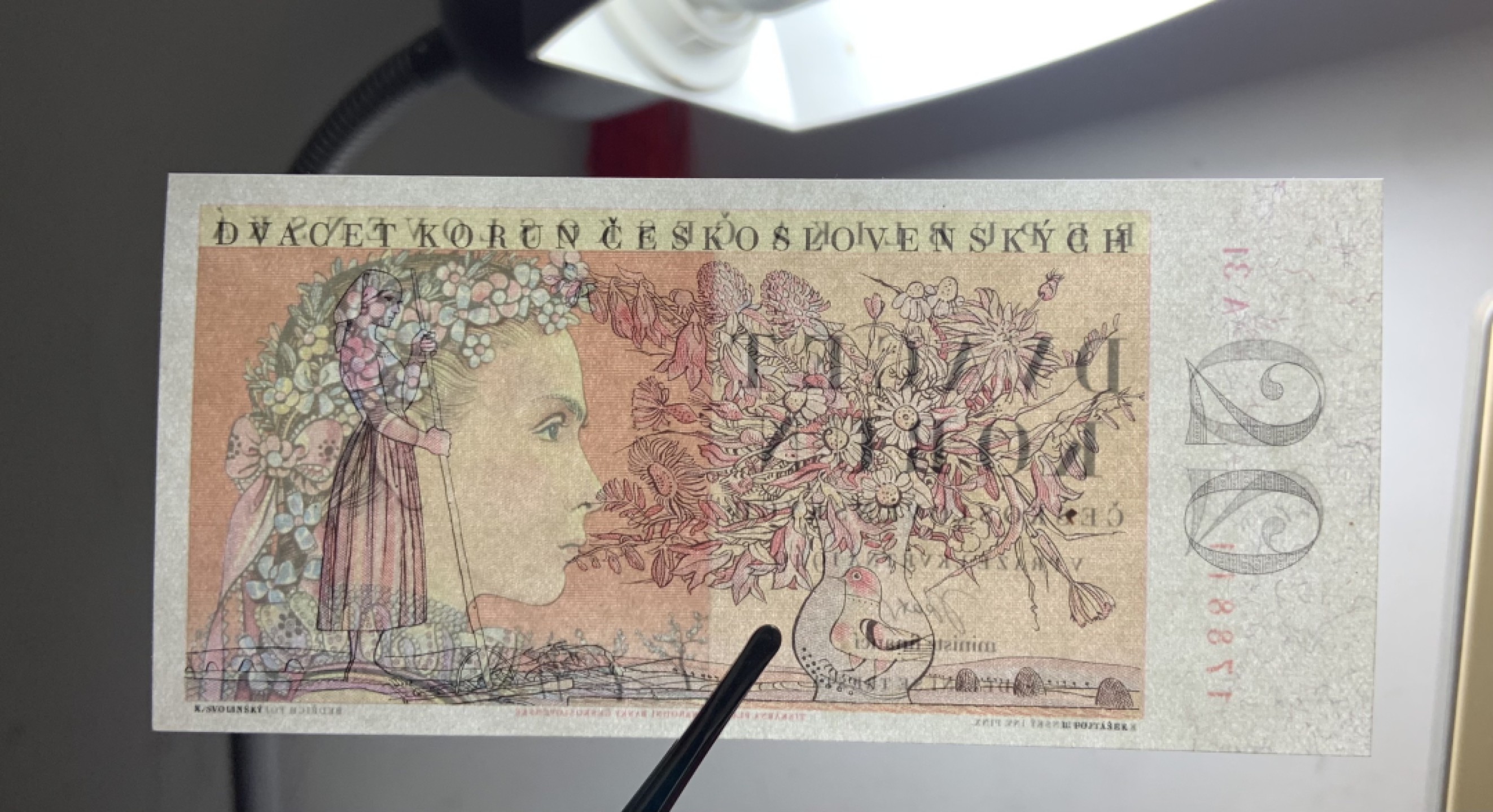 收藏联盟Quantum Auction 第249期拍卖  捷克斯洛伐克1949年20克朗 品相UNC a版 花冠女孩