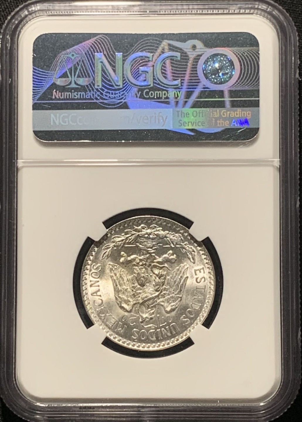 紫瑗钱币——第264期拍卖 墨西哥 1944年 M版 鹰洋 50分 银币 NGC MS65